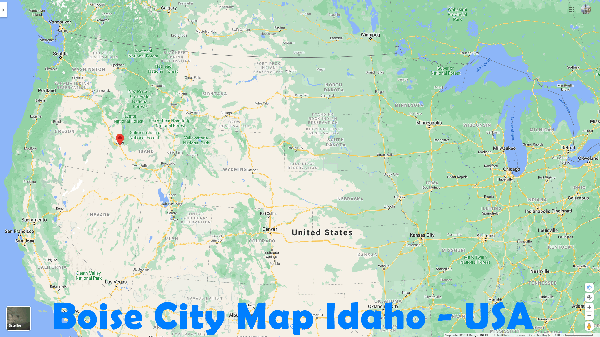 Boise City Map Idaho   USA
